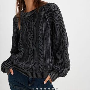 NWOT Free People Frankie Cable Knit Sweater